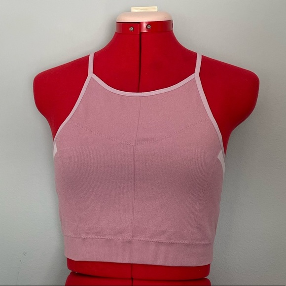 Halter Racerback Crop Top Sz L - Picture 1 of 5